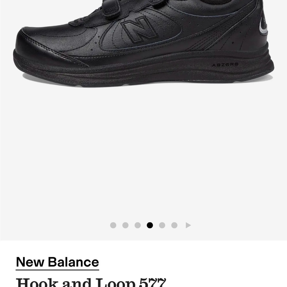 New Balance Men's Black Sneakers with Hook and Loop - Picture 10 of 12
